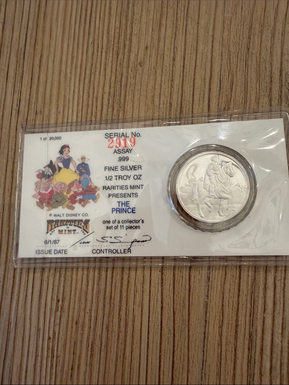 Disney Rarities Mint Snow White The Prince 1987